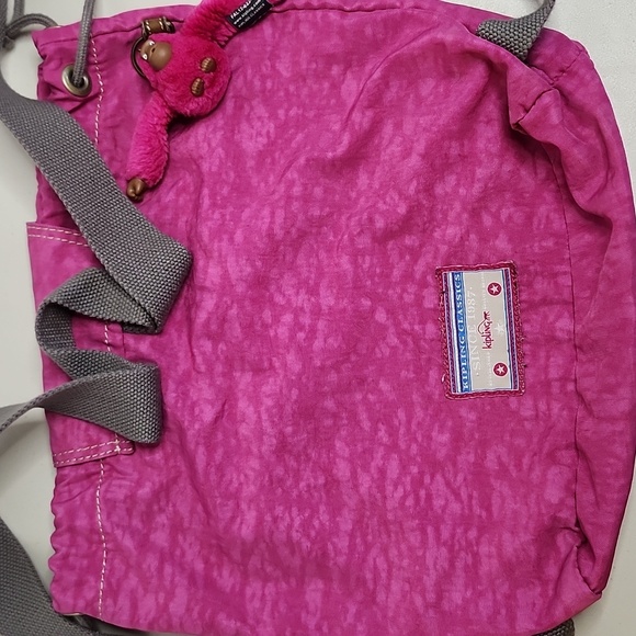 Kipling Y2K Drawstring Backpack Monkey Keychain - Picture 11 of 15